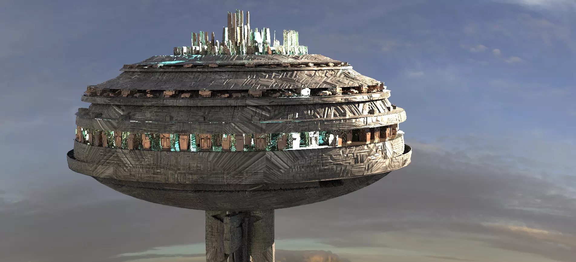 Cloud City Stars wars Inspired City 3D model_0