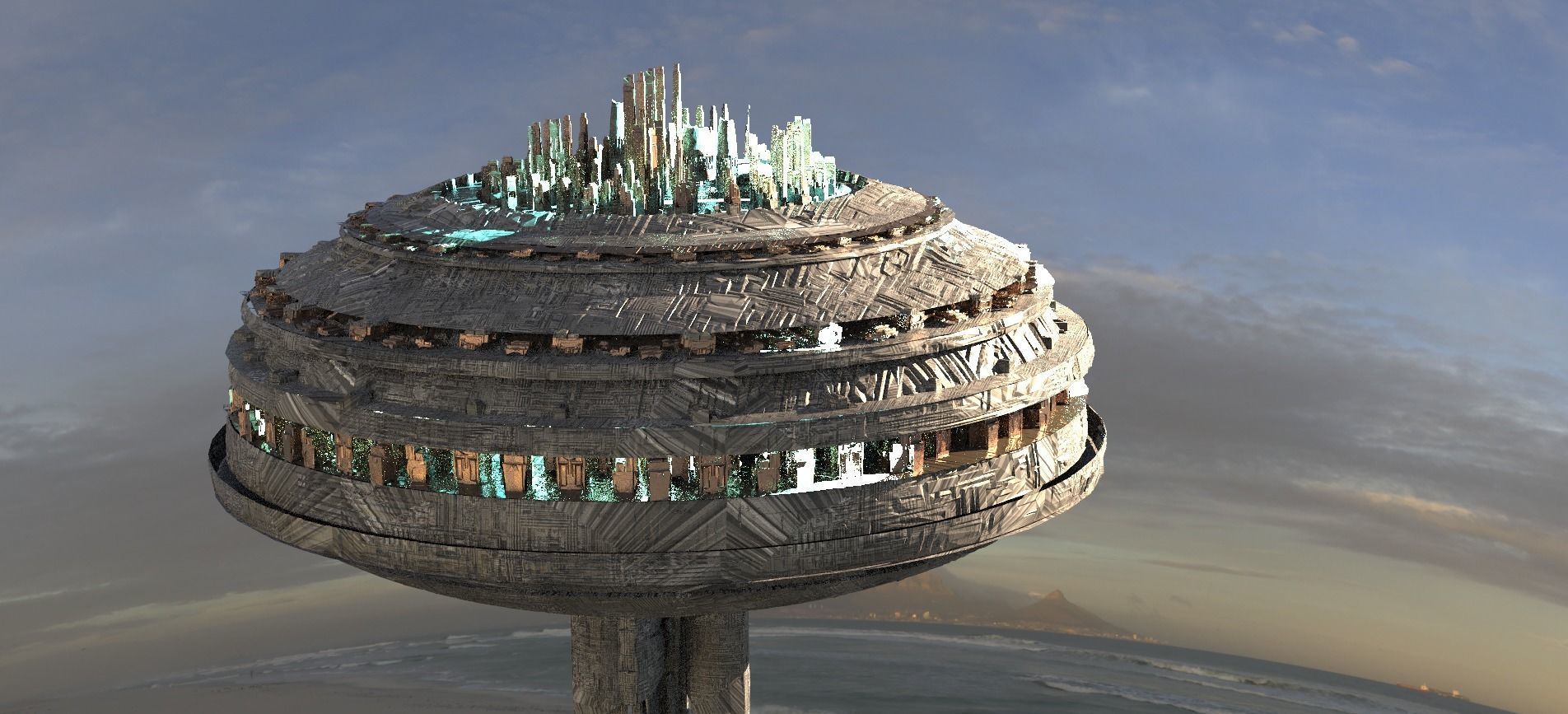 Cloud City Stars wars Inspired City 3D model_1