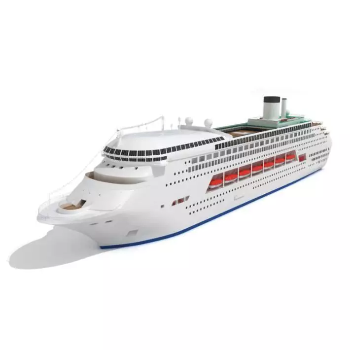 Luxury Cruise Ship 3D model_0