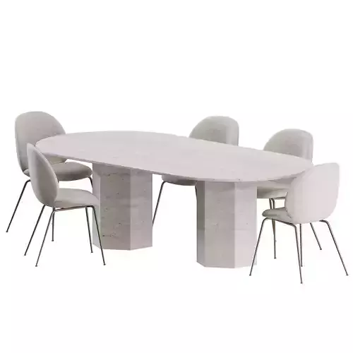 Beetle Chair Dinning Set by Gubi