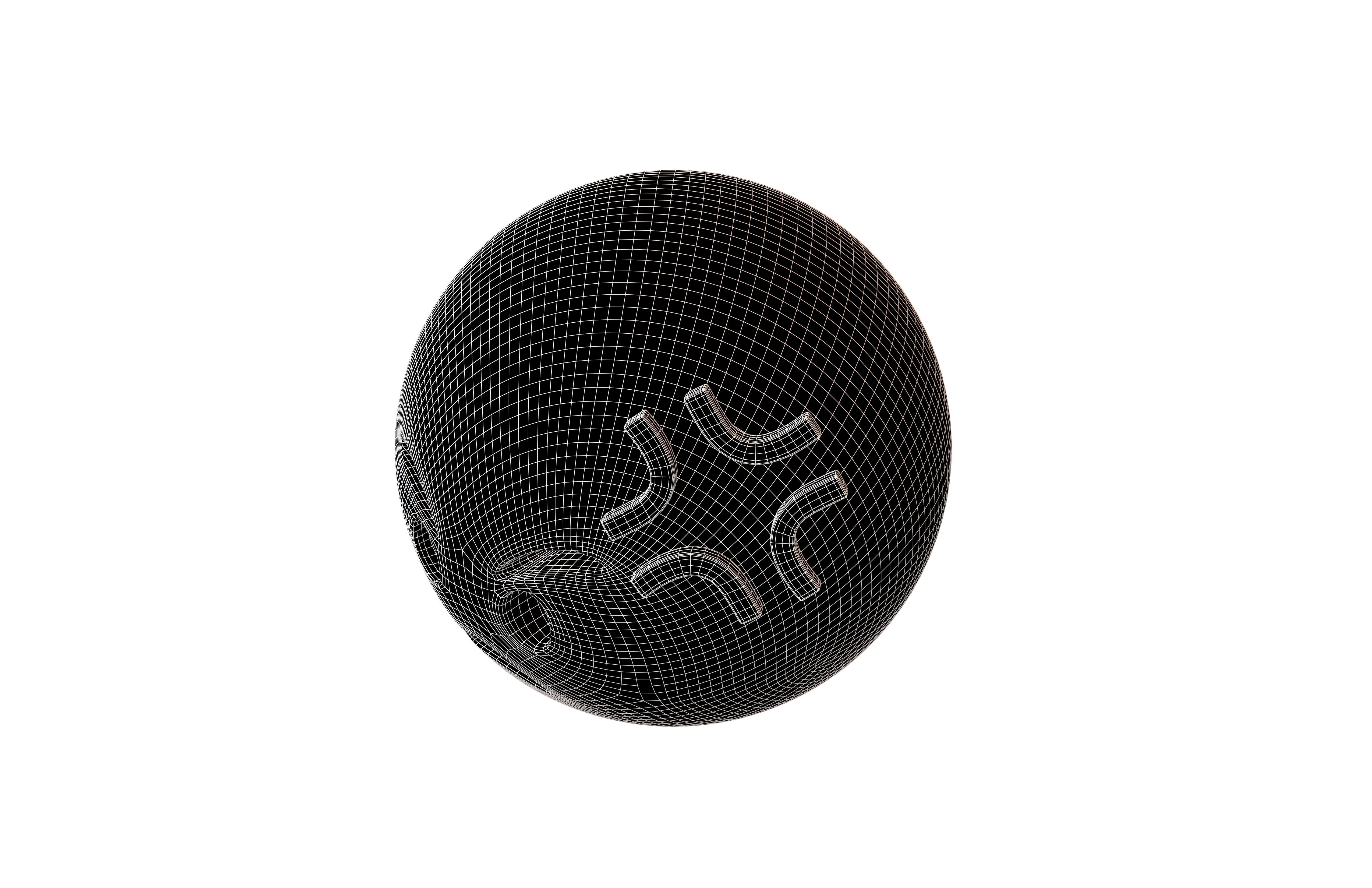 Angry Face With Anger Symbol v1 001 Low-poly 3D model_6