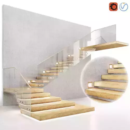 Staircase 01 3D model