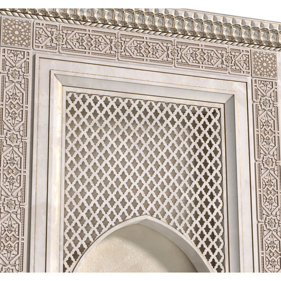 Oriental style arch Arabic wall Oriental Wall paneling 3D model_3