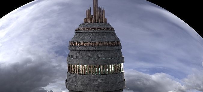Flying Sci-Fi Dome 3D model