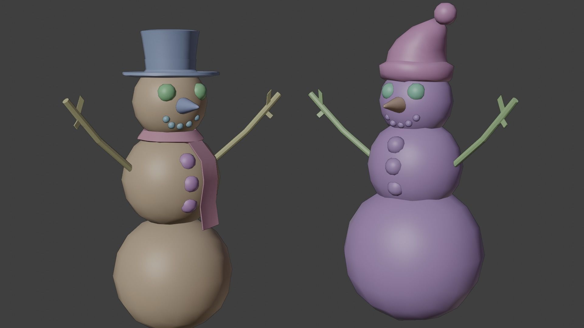 Christmas Low-Poly Decoration Props Pack 3D Model Collection_25