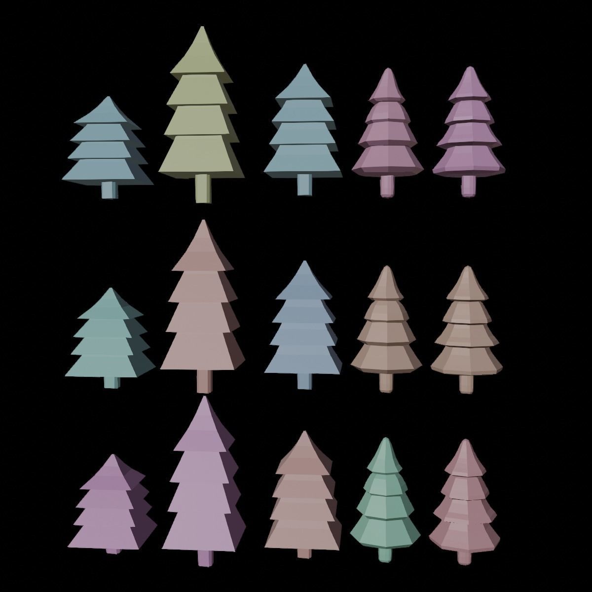 Christmas Low-Poly Decoration Props Pack 3D Model Collection_19