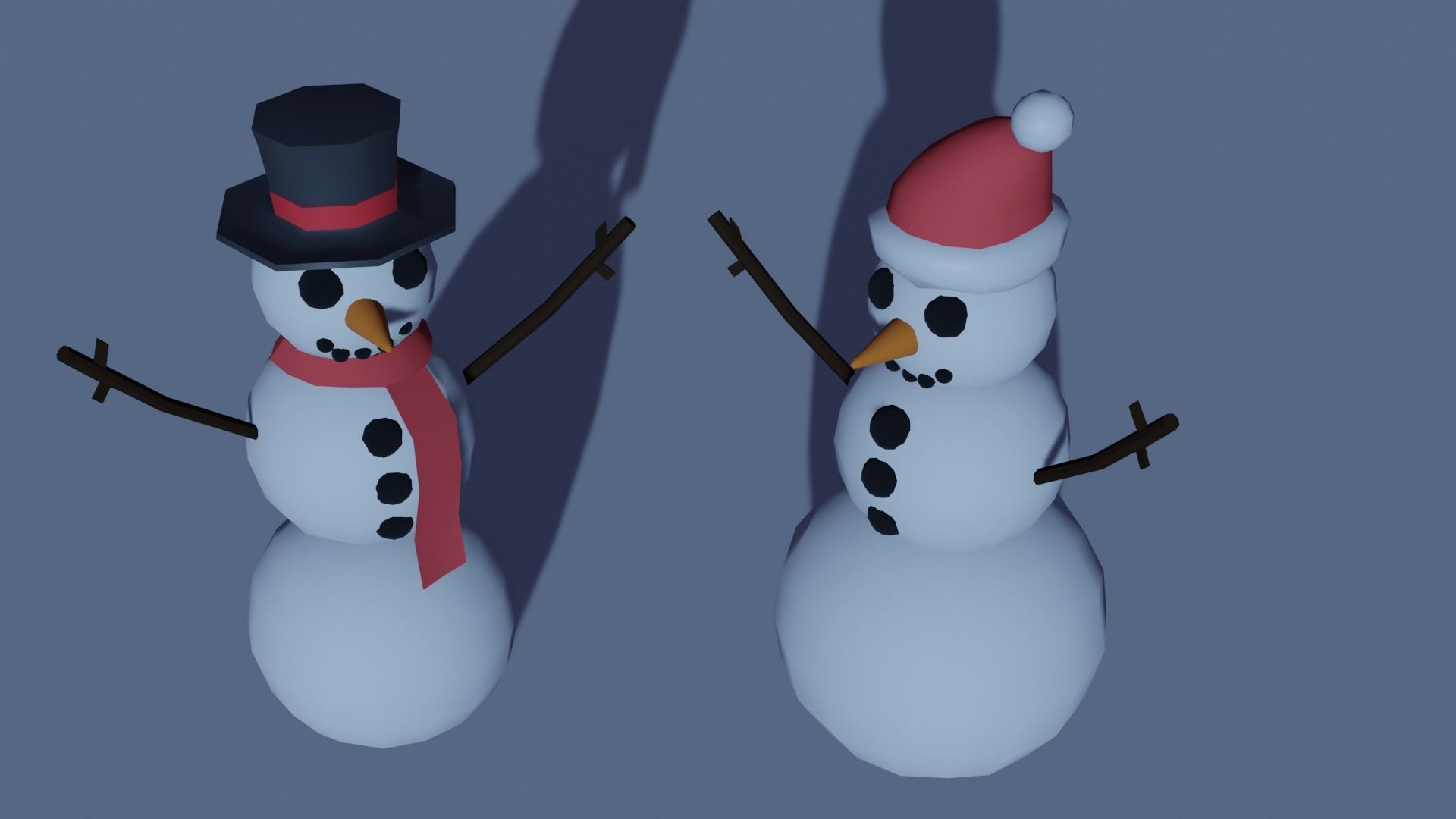 Christmas Low-Poly Decoration Props Pack 3D Model Collection_5