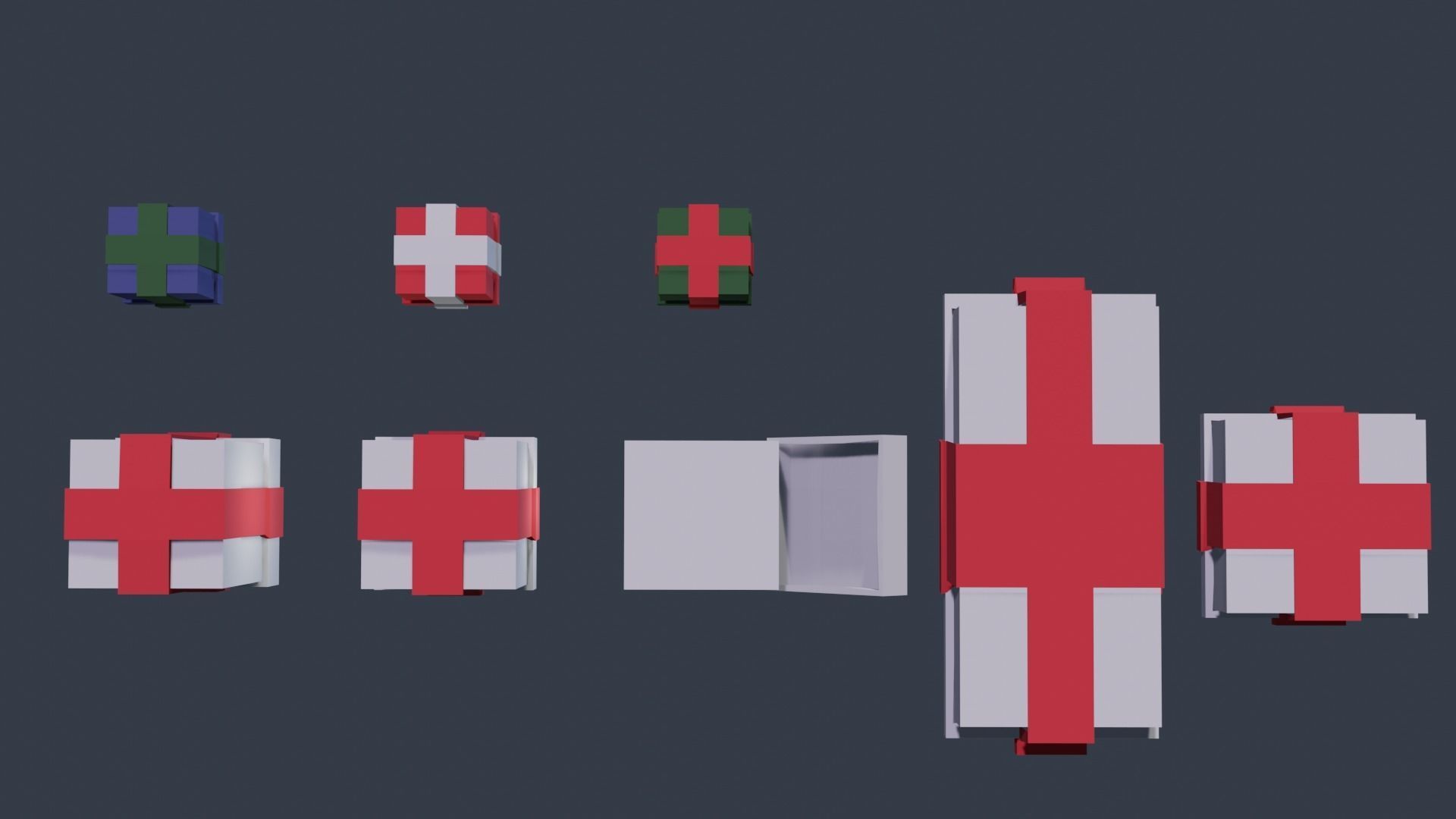 Christmas Low-Poly Decoration Props Pack 3D Model Collection_16