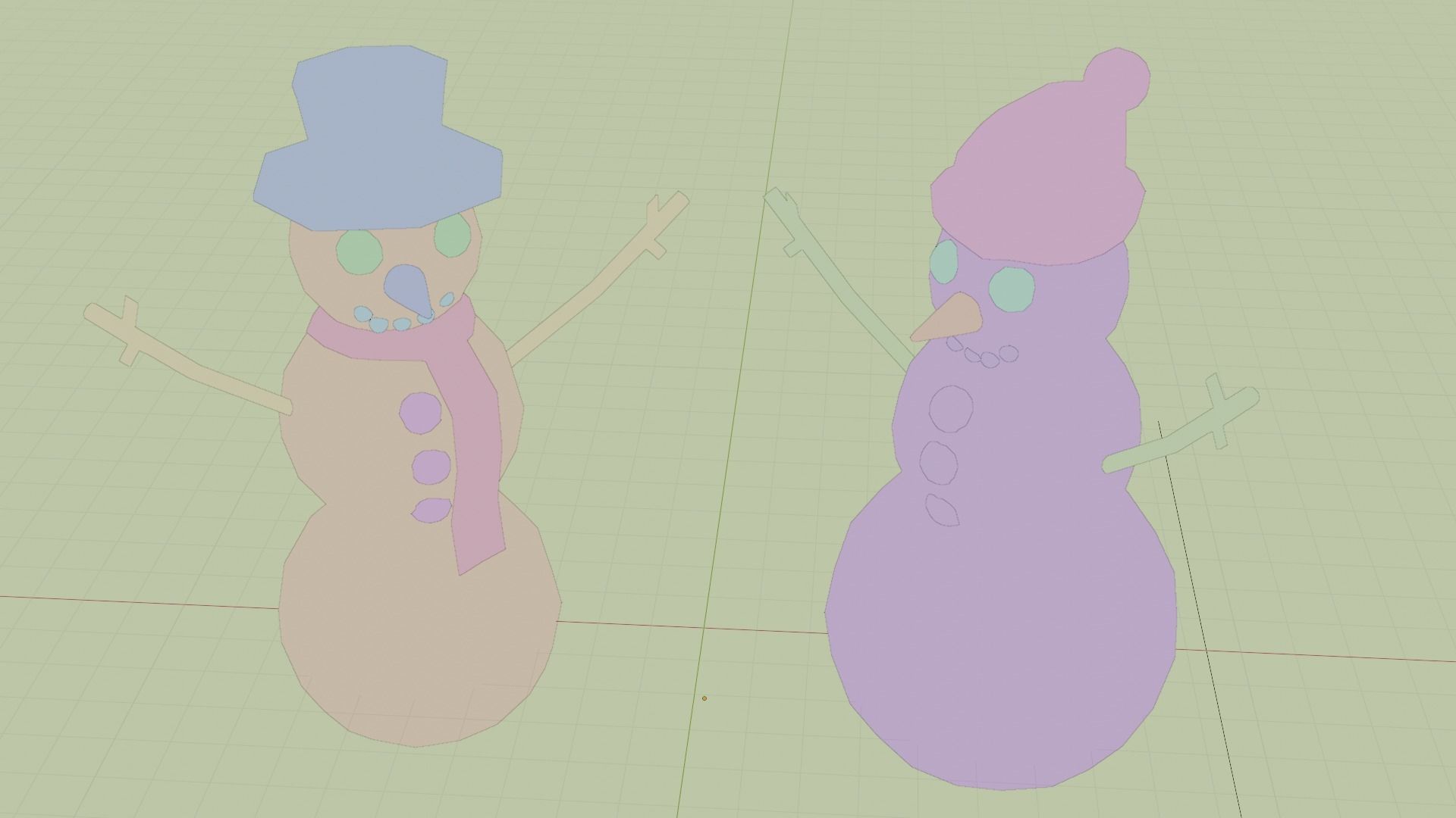 Christmas Low-Poly Decoration Props Pack 3D Model Collection_23