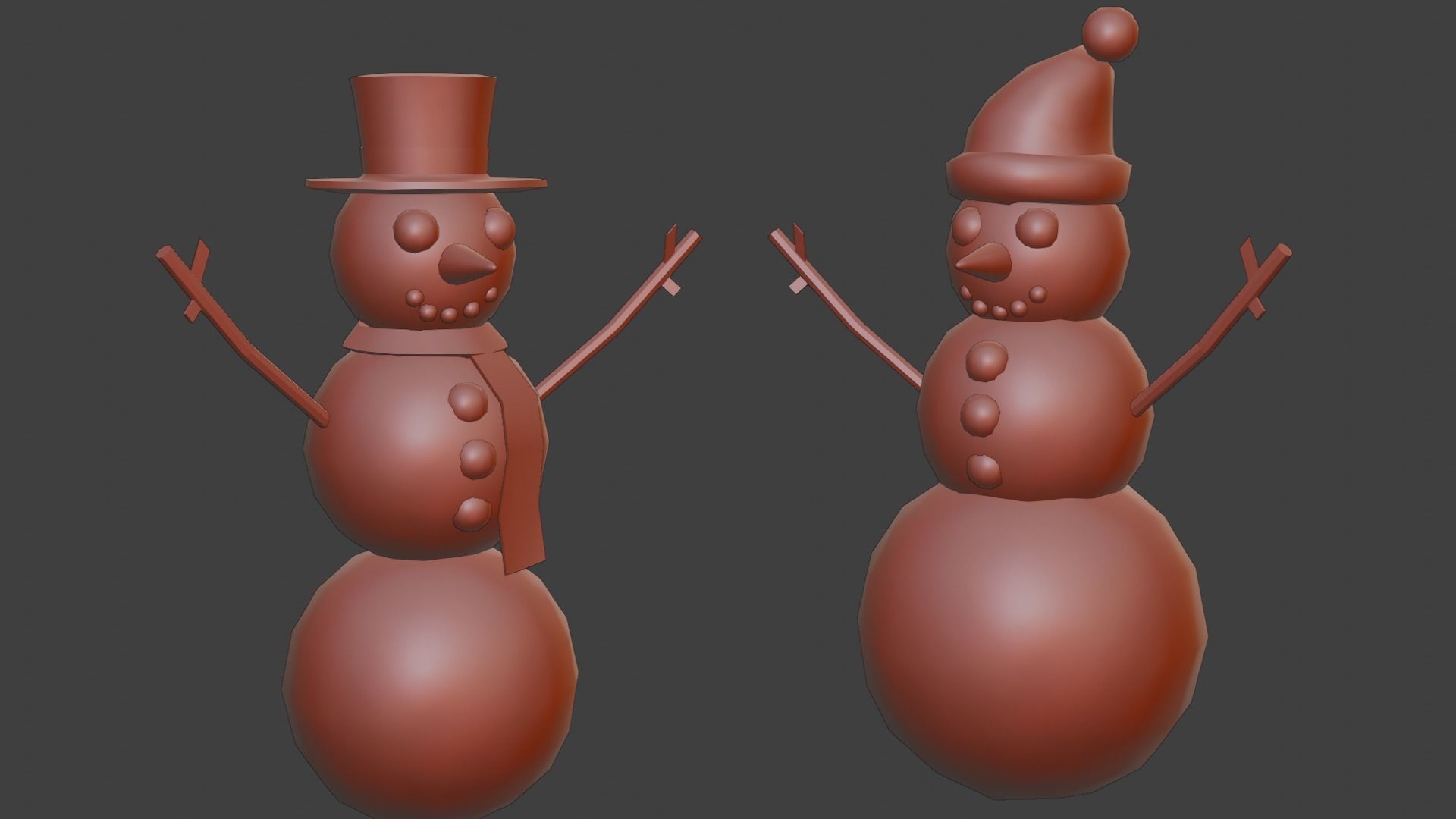 Christmas Low-Poly Decoration Props Pack 3D Model Collection_27