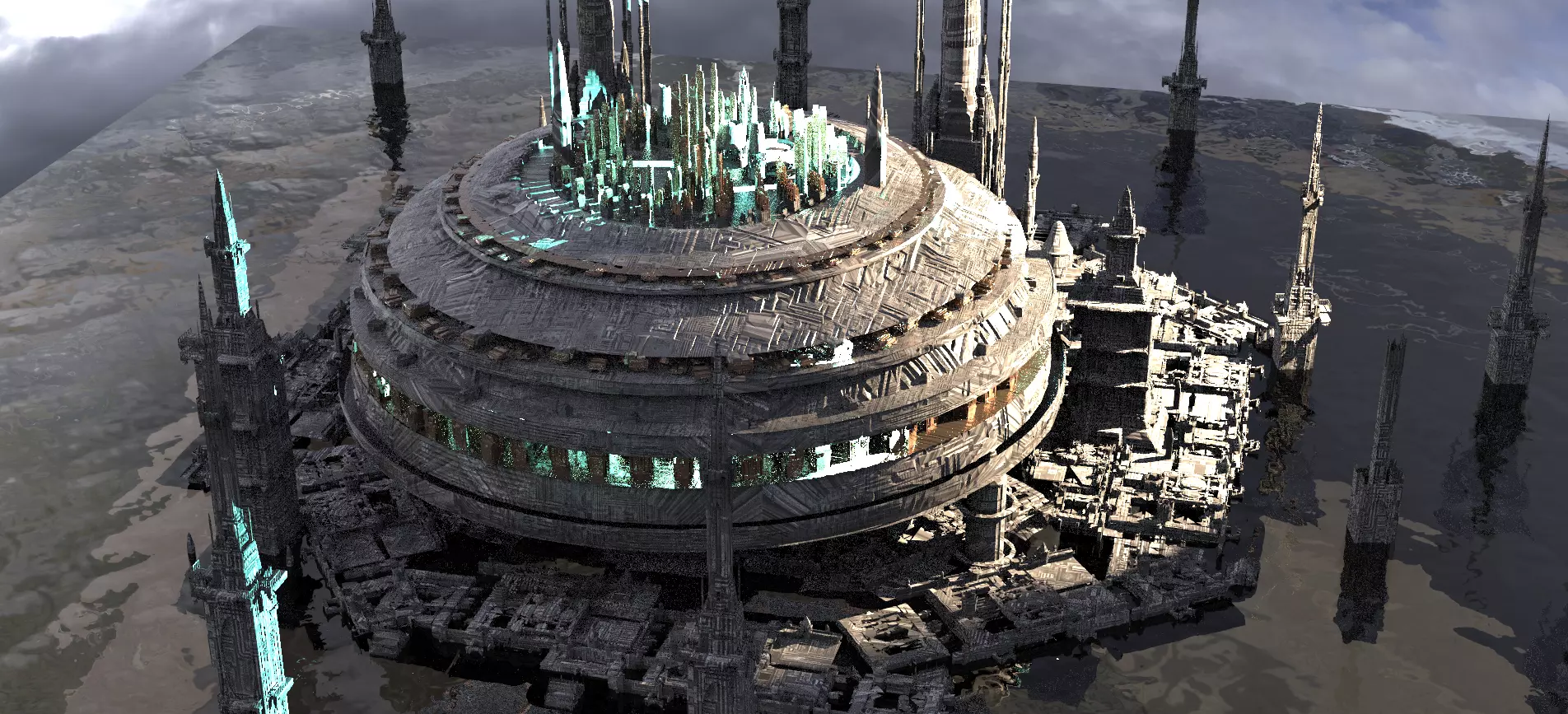 Star wars Kamino inspired Kit bash 3D model_0