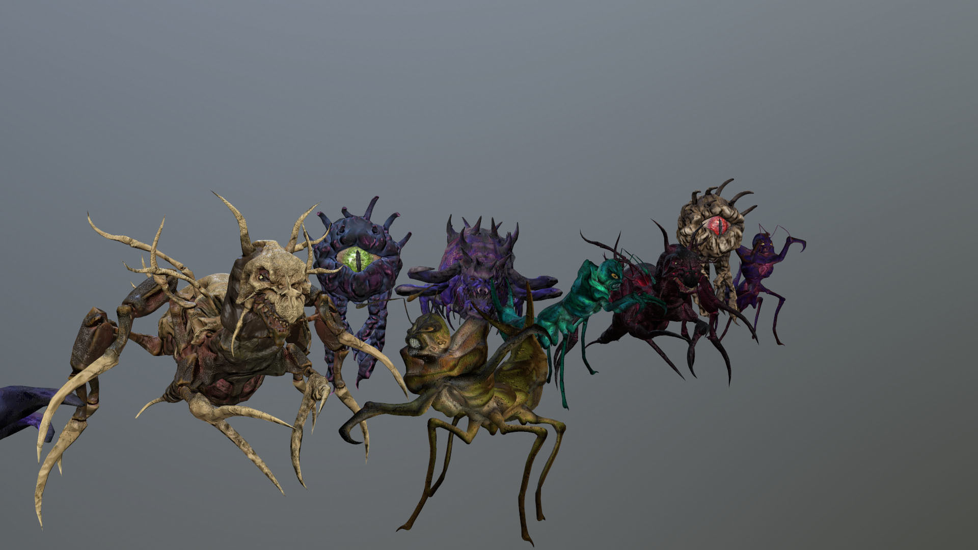 Pack of insect monsters 3D Model Collection_14