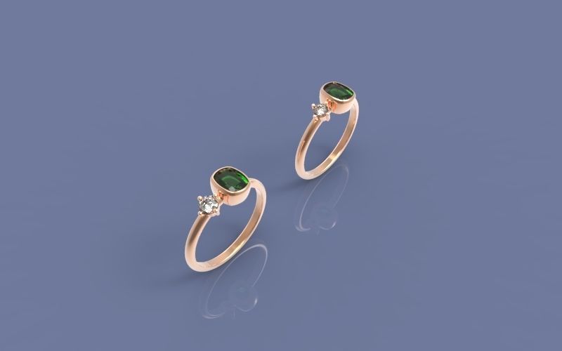 Cushion Bezel and diamond Ring 3D print model_10