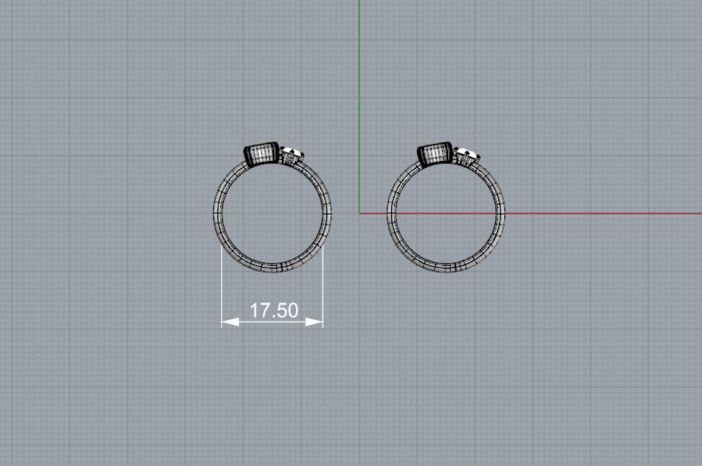 Cushion Bezel and diamond Ring 3D print model_14