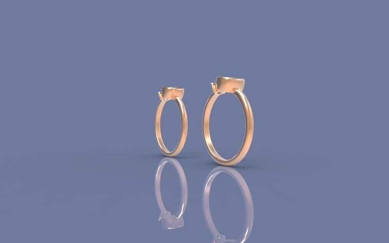 Cushion Bezel and diamond Ring 3D print model_13