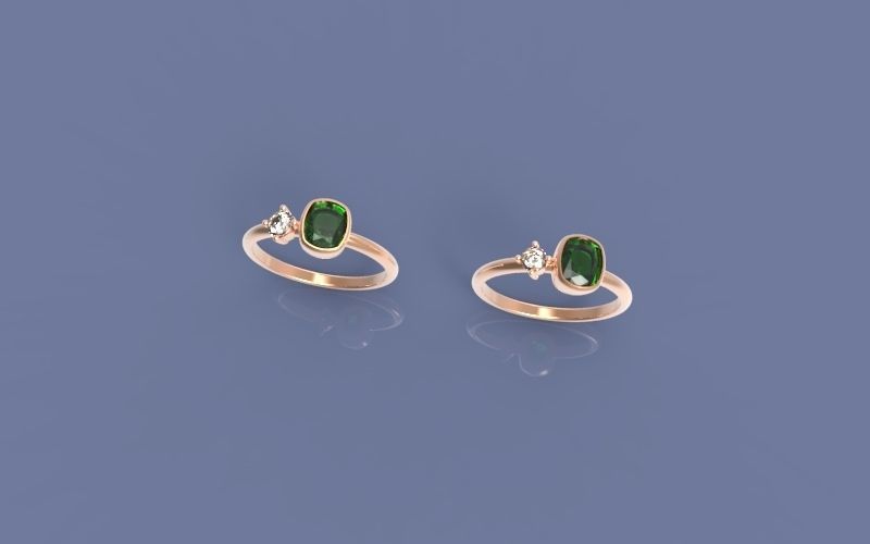 Cushion Bezel and diamond Ring 3D print model_11