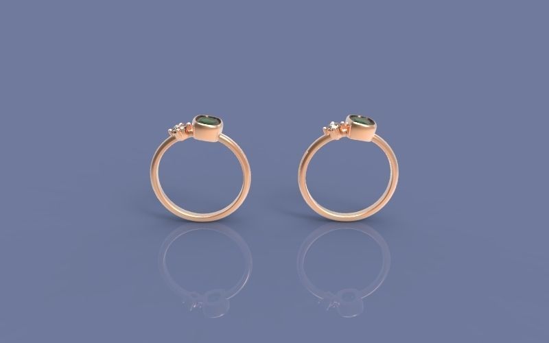 Cushion Bezel and diamond Ring 3D print model_12