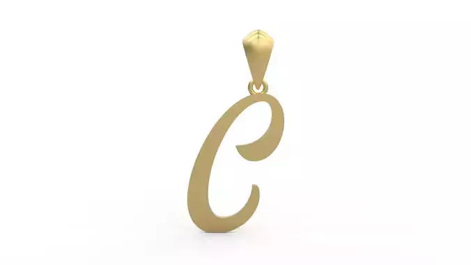 Initial Letters Pendant Ariestha Script C