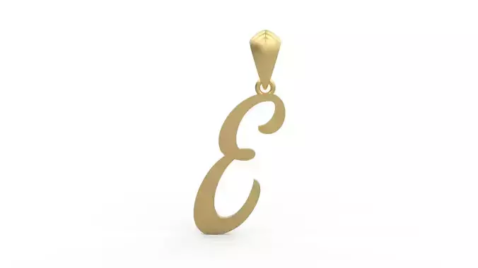 Initial Letters Pendant Ariestha Script E