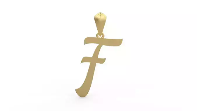Initial Letters Pendant Ariestha Script F