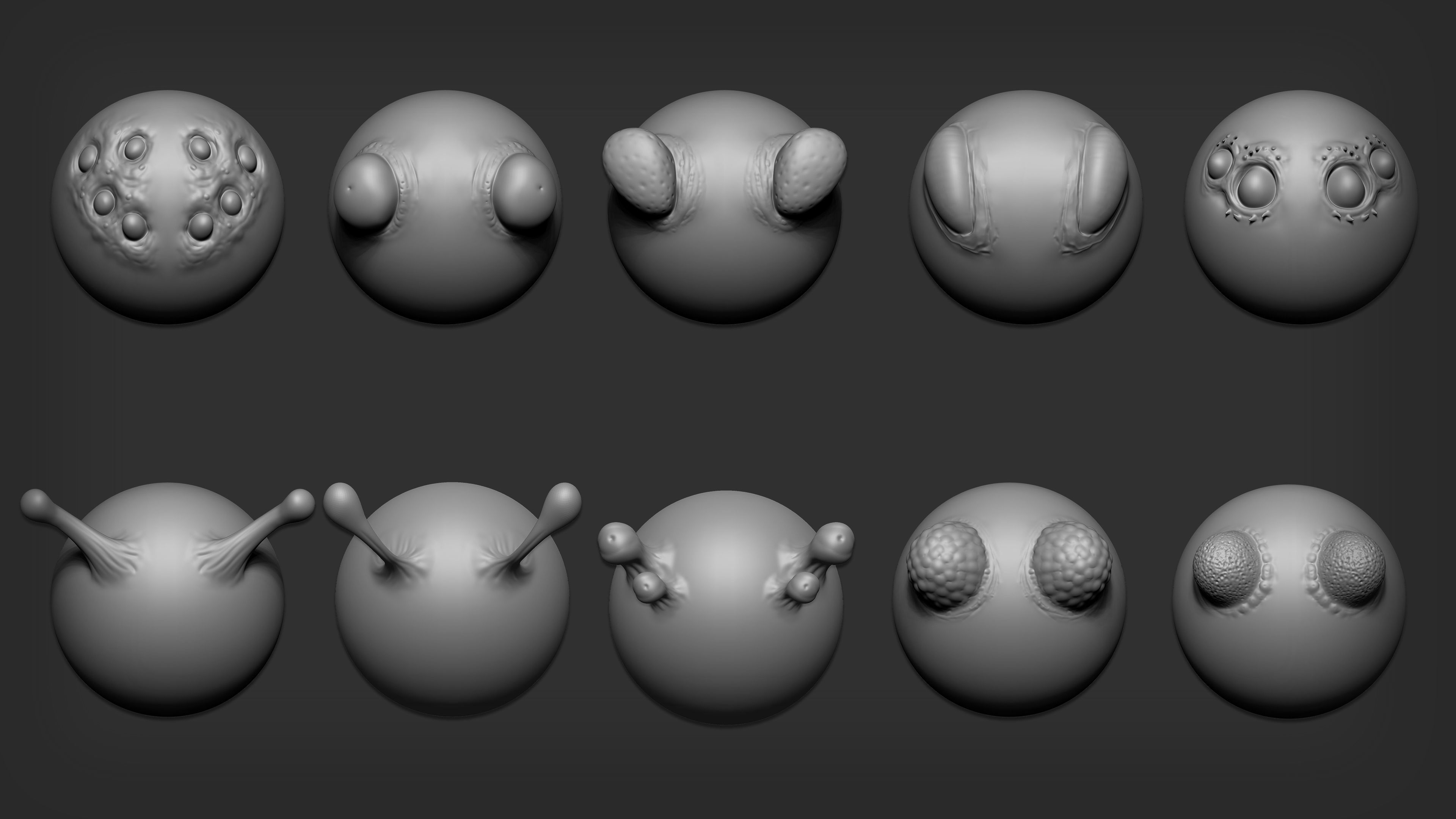 Zbrush  Blender - 80 Insectoid Creature Brush mega Pack 3D model_7