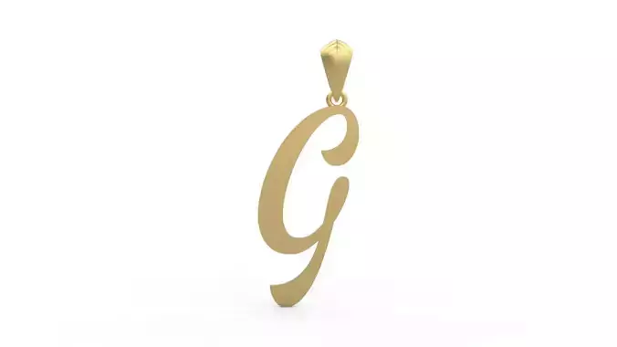 Initial Letters Pendant Ariestha Script G