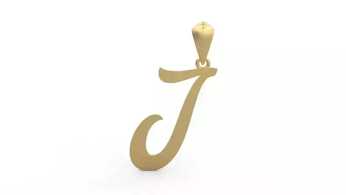 Initial Letters Pendant Ariestha Script J