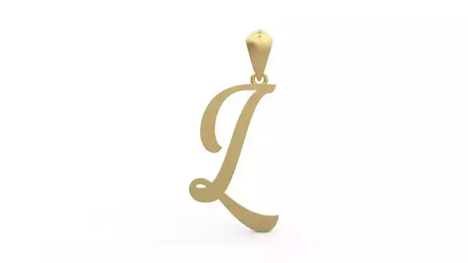 Initial Letters Pendant Ariestha Script L