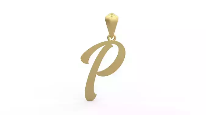 Initial Letters Pendant Ariestha Script P