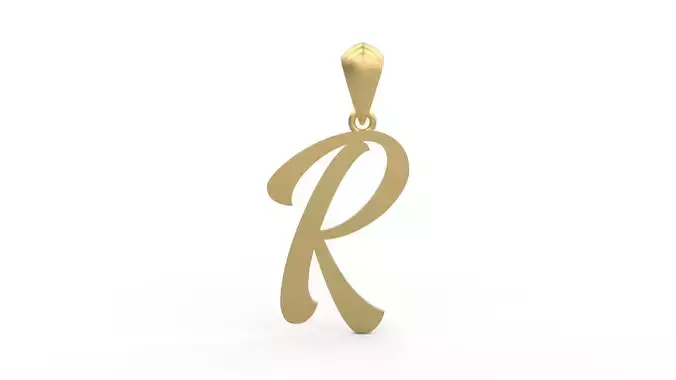 Initial Letters Pendant Ariestha Script R