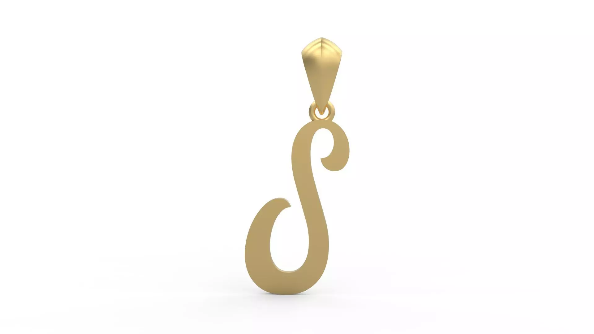 Initial Letters Pendant Ariestha Script S 3D print model