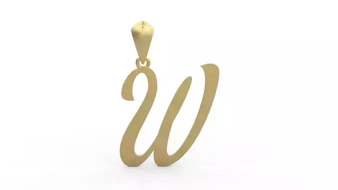 Initial Letters Pendant Ariestha Script W