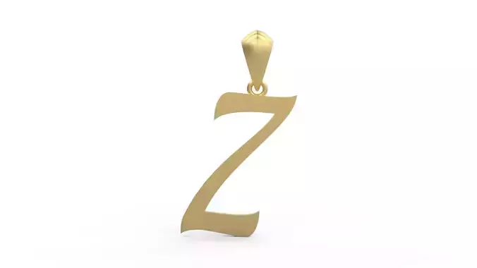 Initial Letters Pendant Ariestha Script Z
