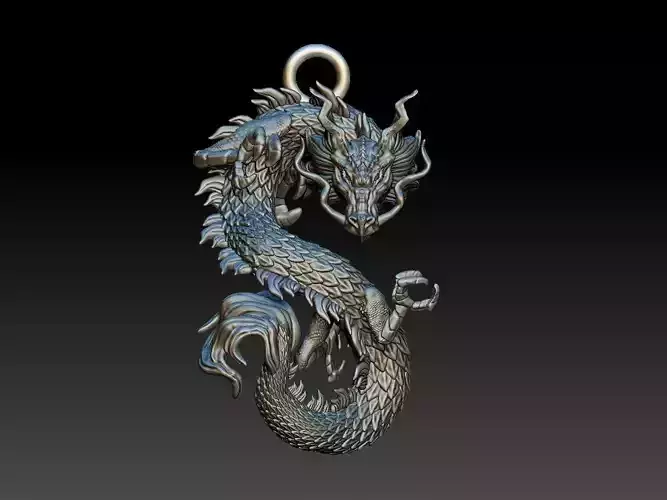 Dragon full body pendant  3D print model