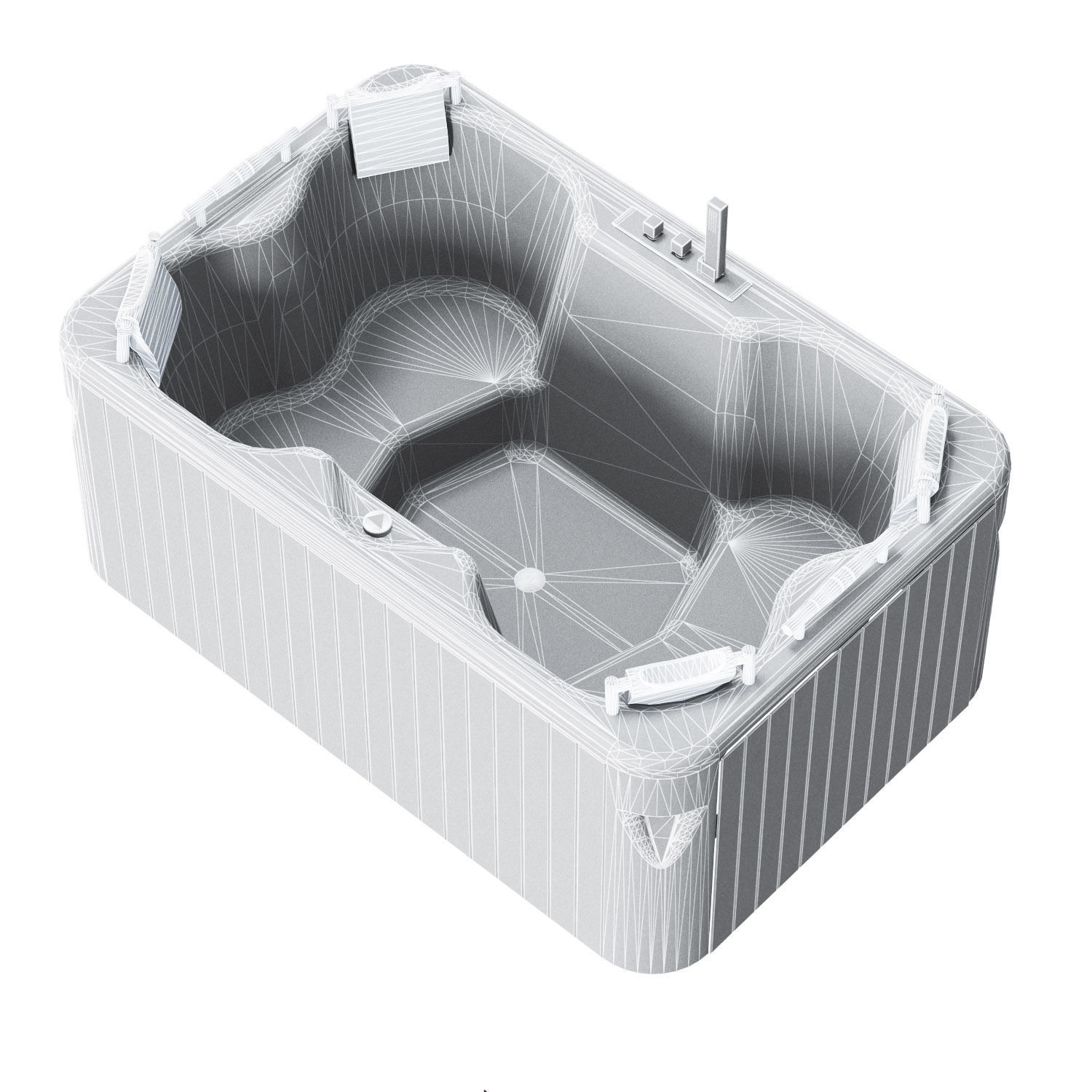 Jacuzzi02 wooden hot tub 3D model_4