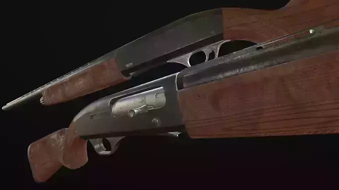 MP 153 Game ready Low-poly 3D model