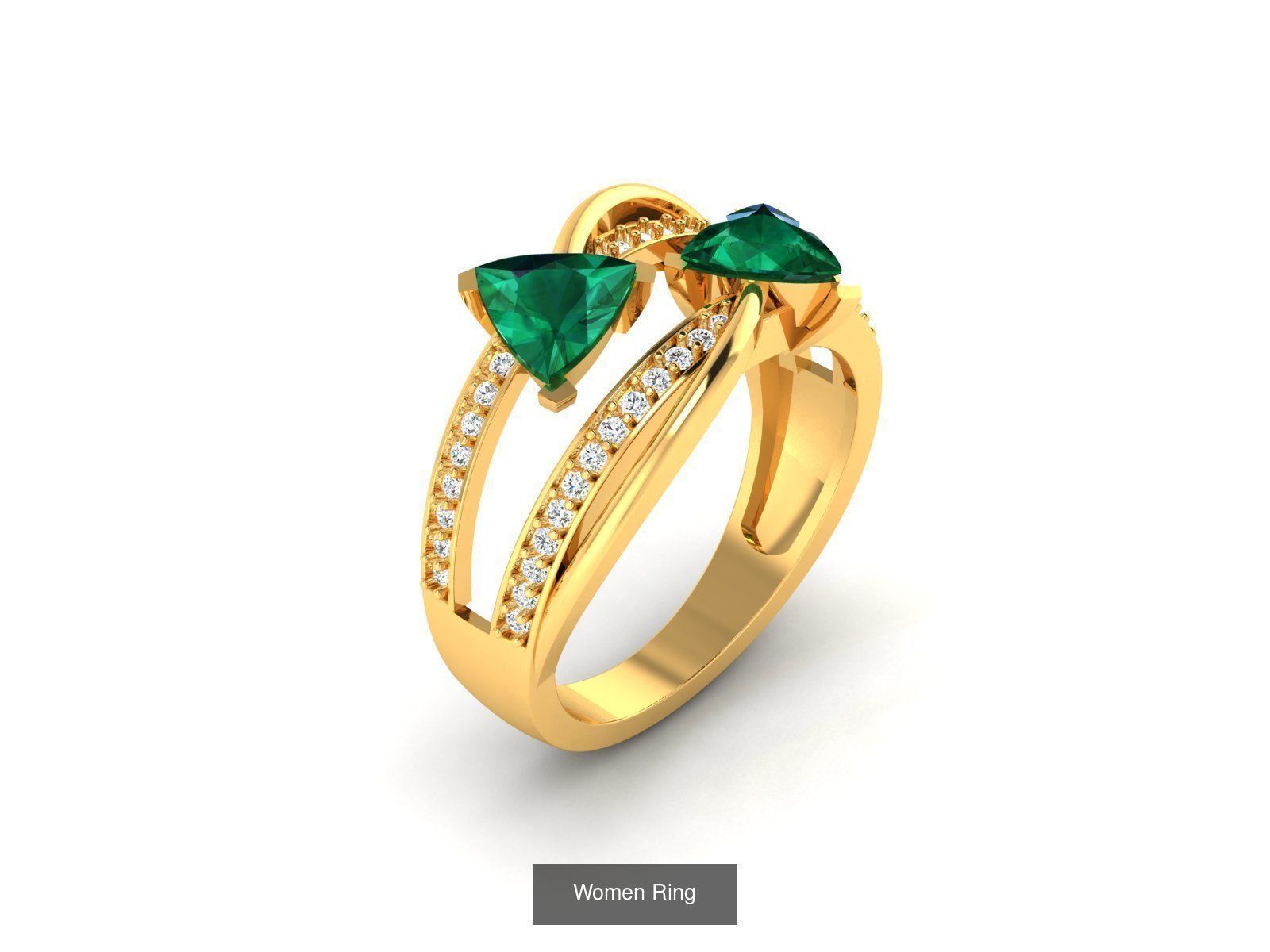 28 Gemstone Ring 3dm  3D Model Collection_12