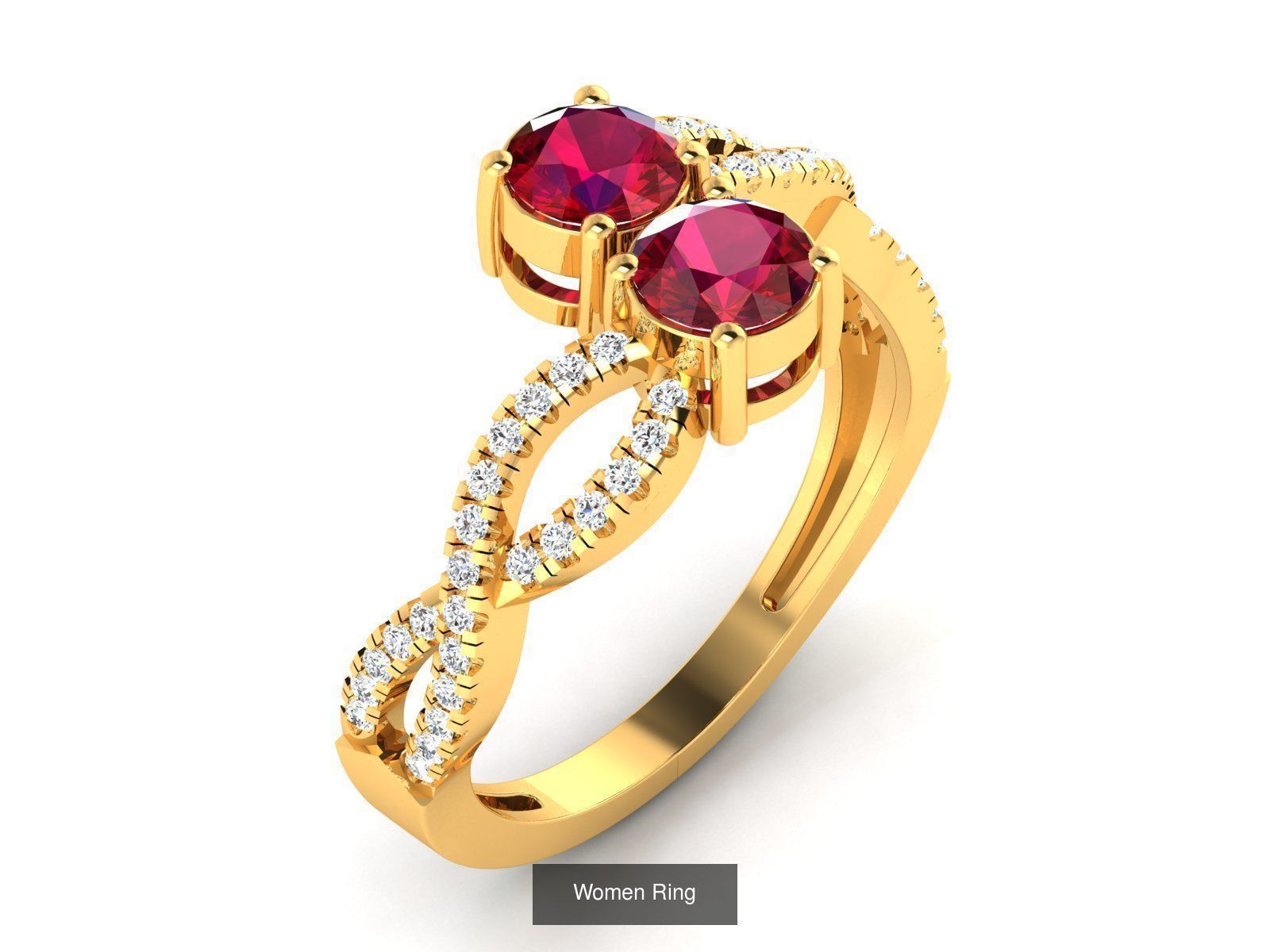 28 Gemstone Ring 3dm  3D Model Collection_23