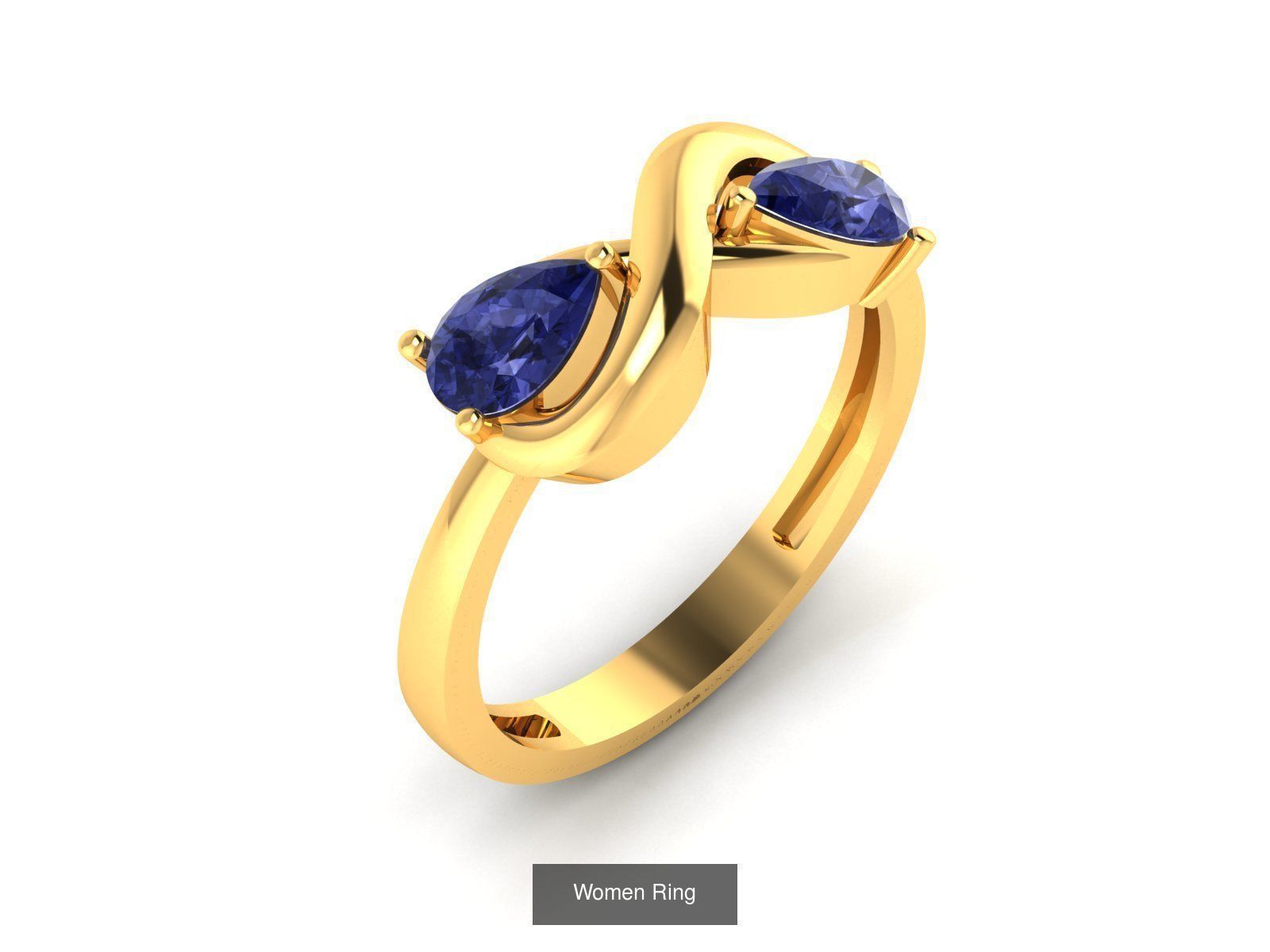 28 Gemstone Ring 3dm  3D Model Collection_17