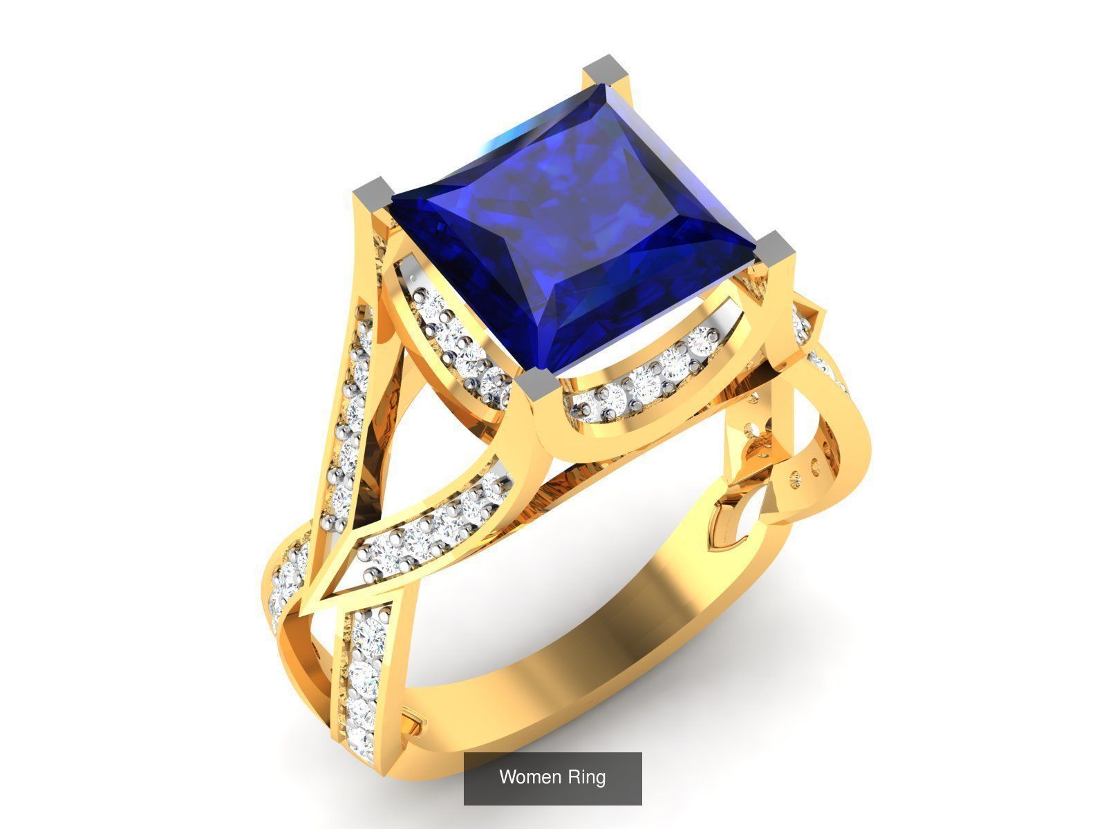 28 Gemstone Ring 3dm  3D Model Collection_29
