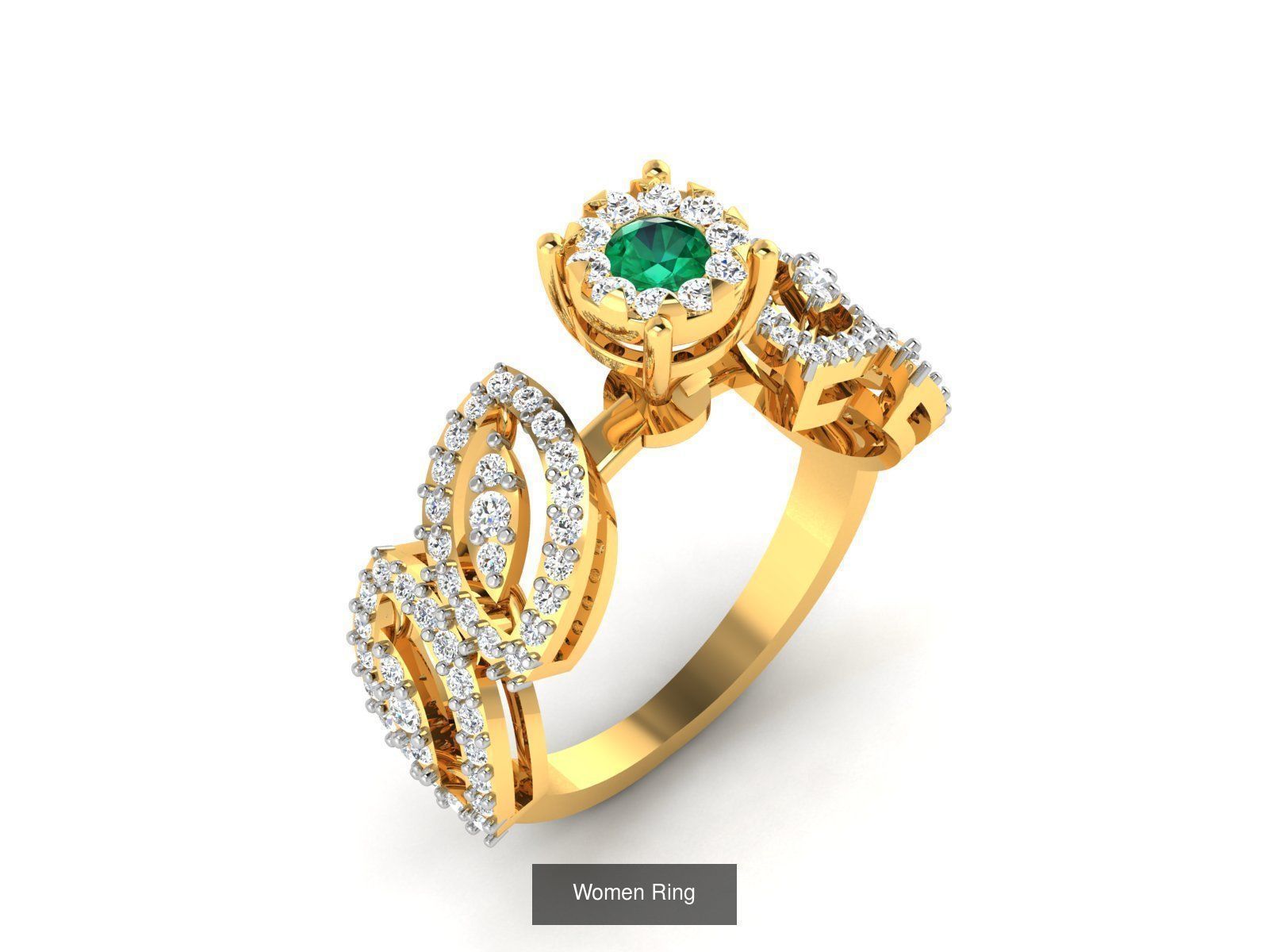 28 Gemstone Ring 3dm  3D Model Collection_26