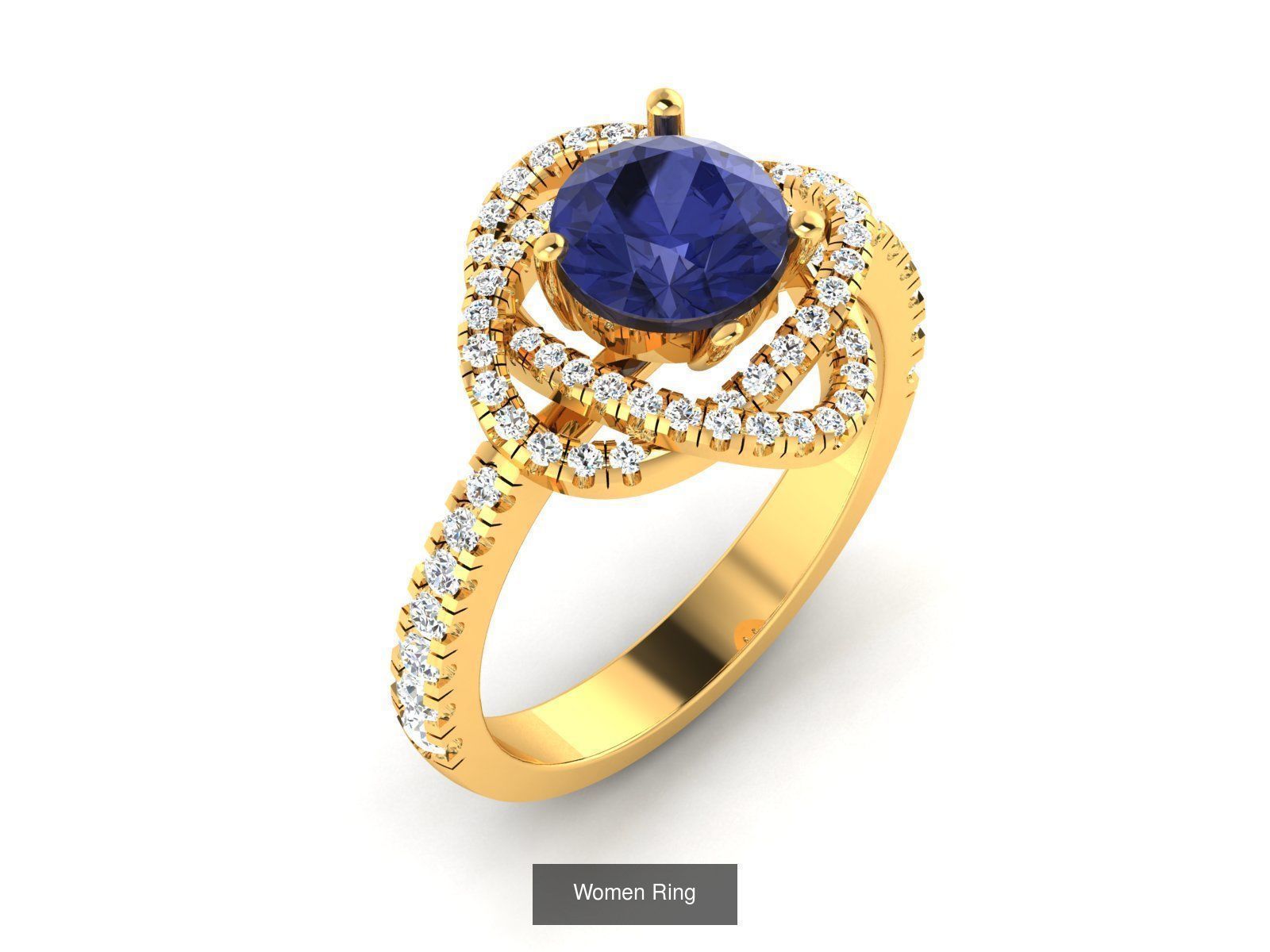 28 Gemstone Ring 3dm  3D Model Collection_14