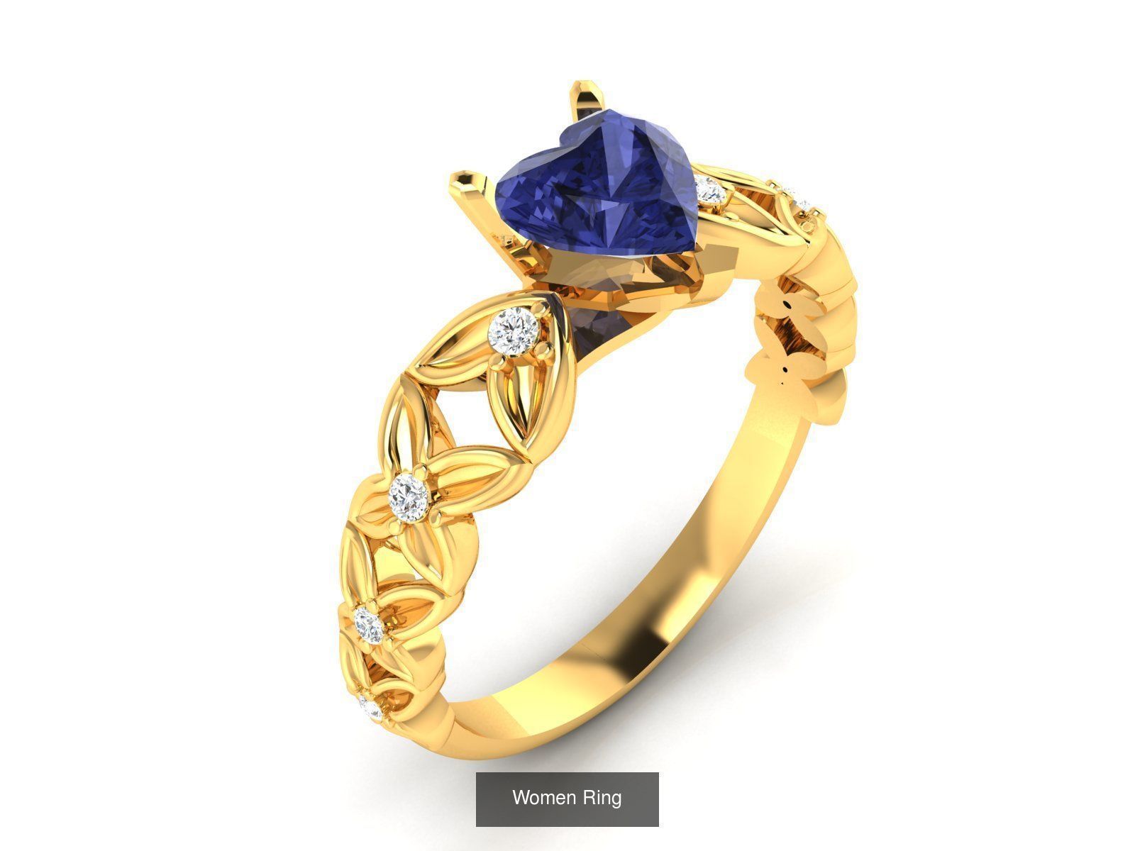 28 Gemstone Ring 3dm  3D Model Collection_25