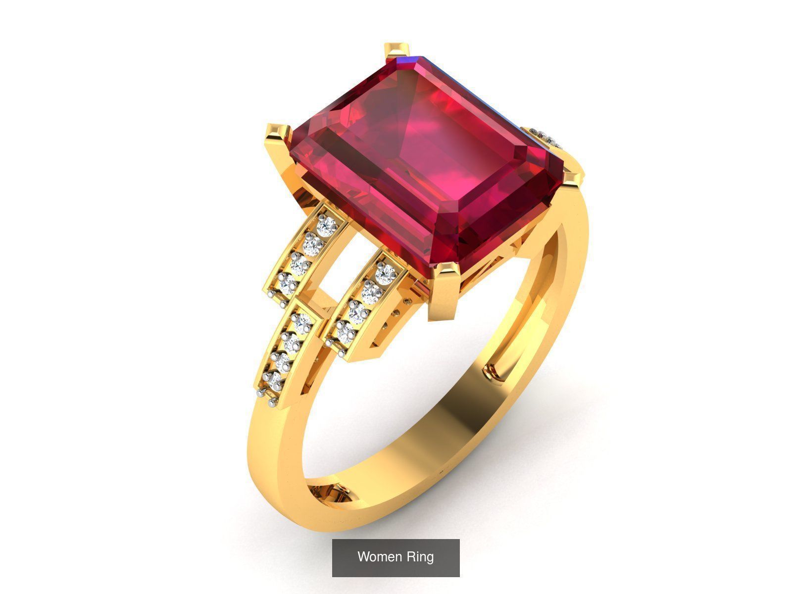 28 Gemstone Ring 3dm  3D Model Collection_21