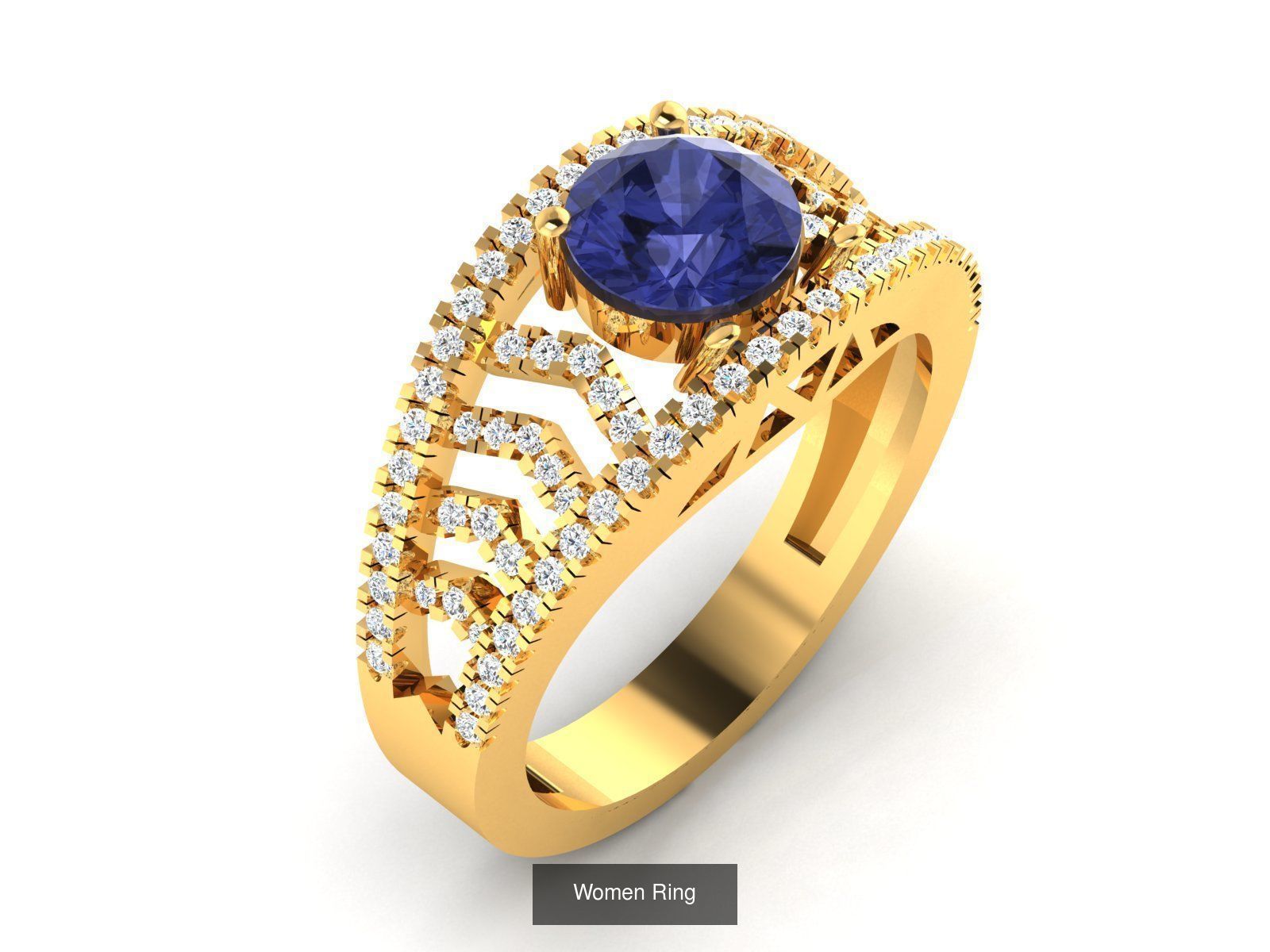 28 Gemstone Ring 3dm  3D Model Collection_22