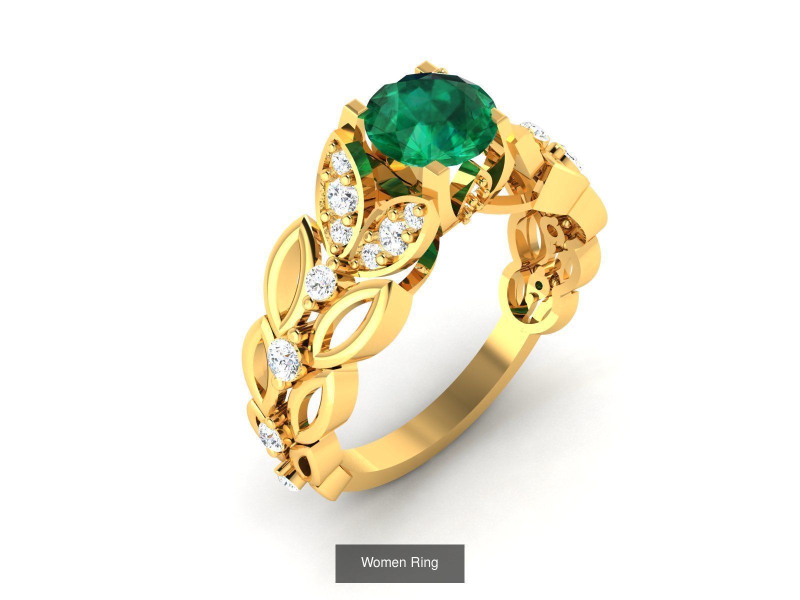 28 Gemstone Ring 3dm  3D Model Collection_19