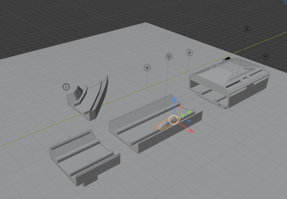 SCIFI scytrain  Low-poly 3D model_7