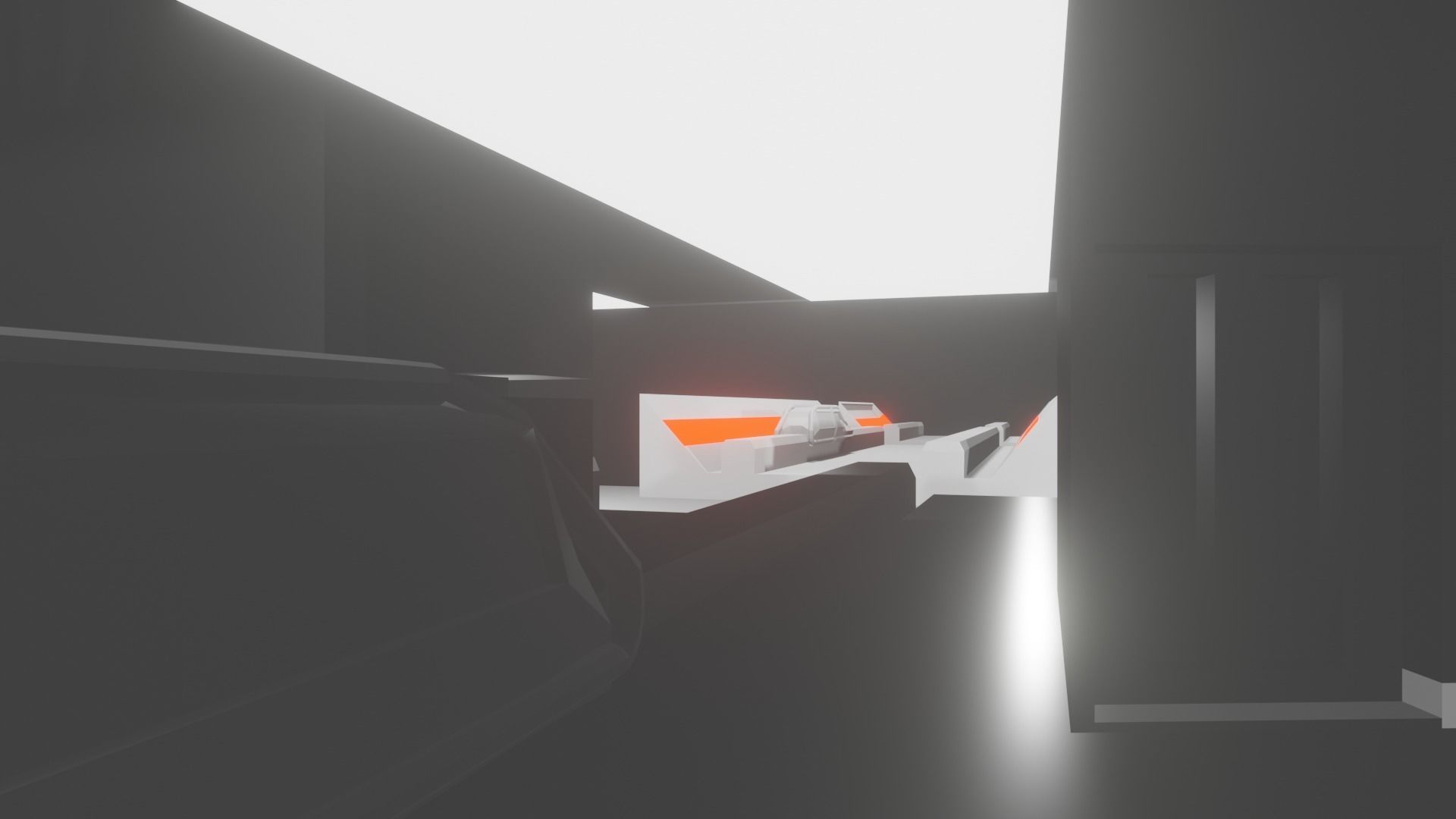 SCIFI scytrain  Low-poly 3D model_5