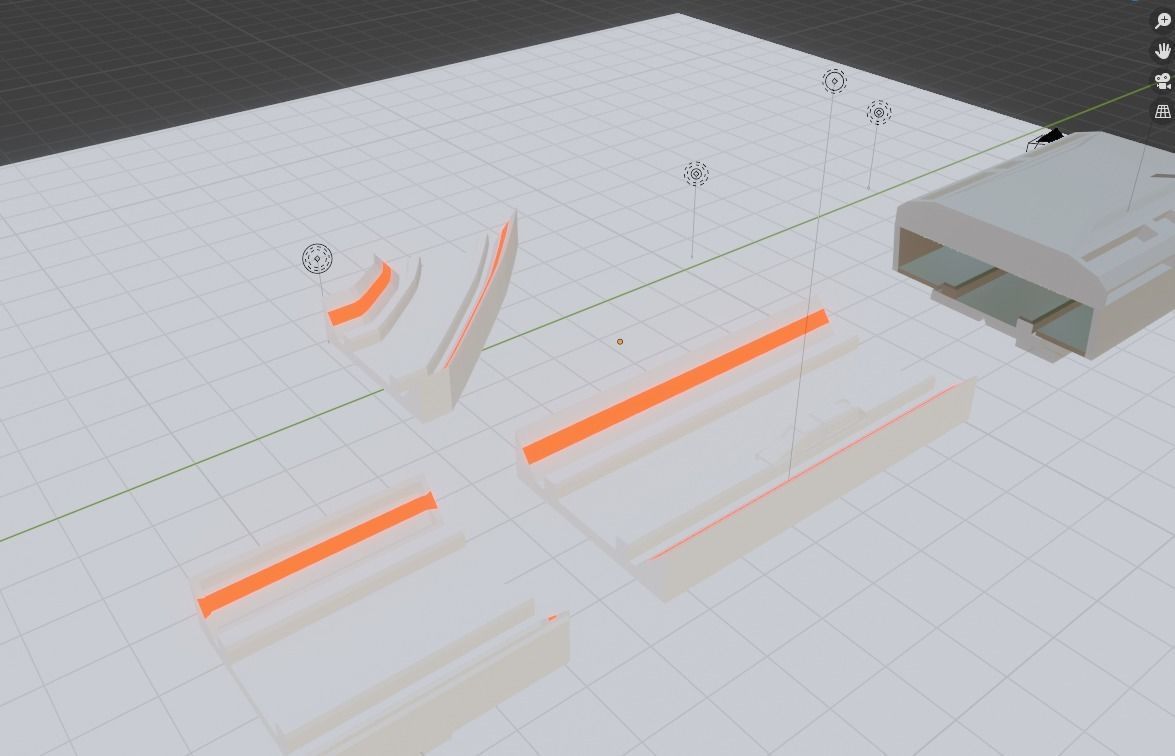 SCIFI scytrain  Low-poly 3D model_8