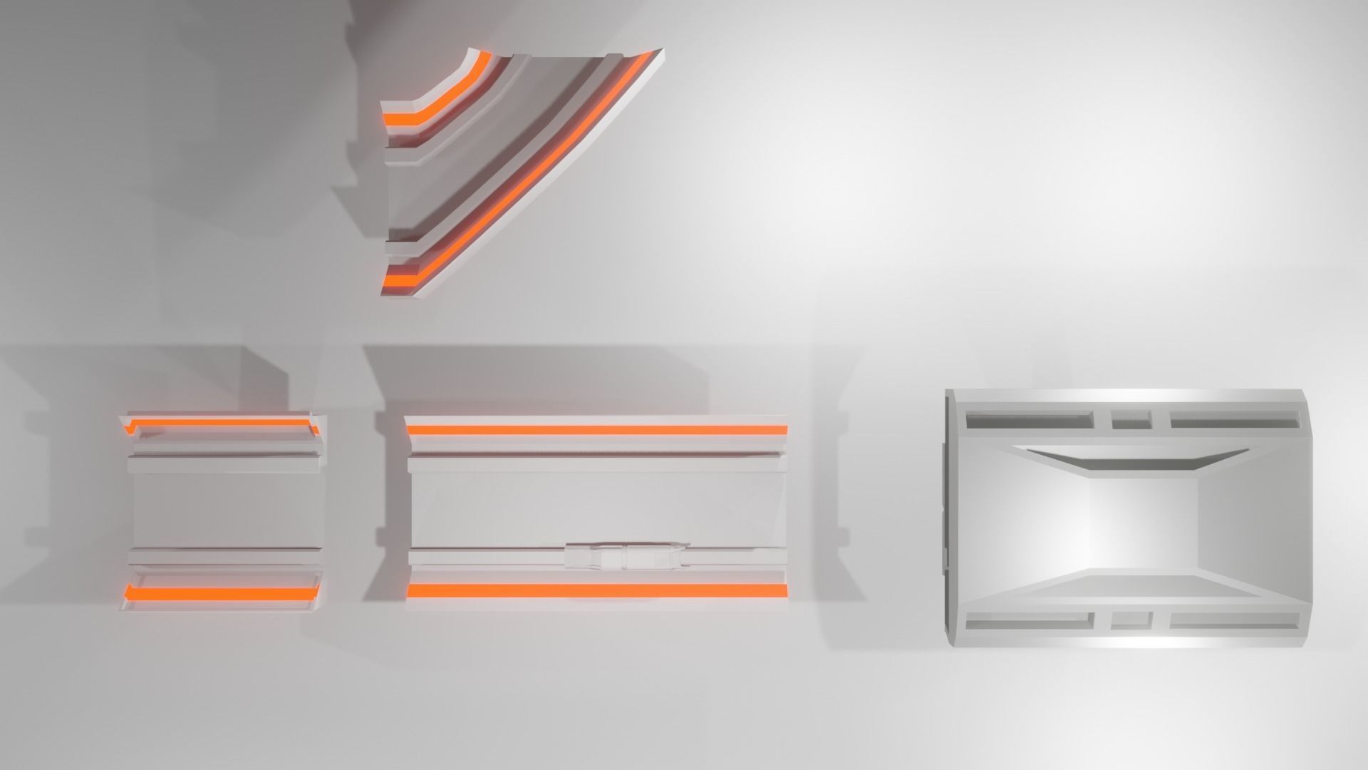 SCIFI scytrain  Low-poly 3D model_1